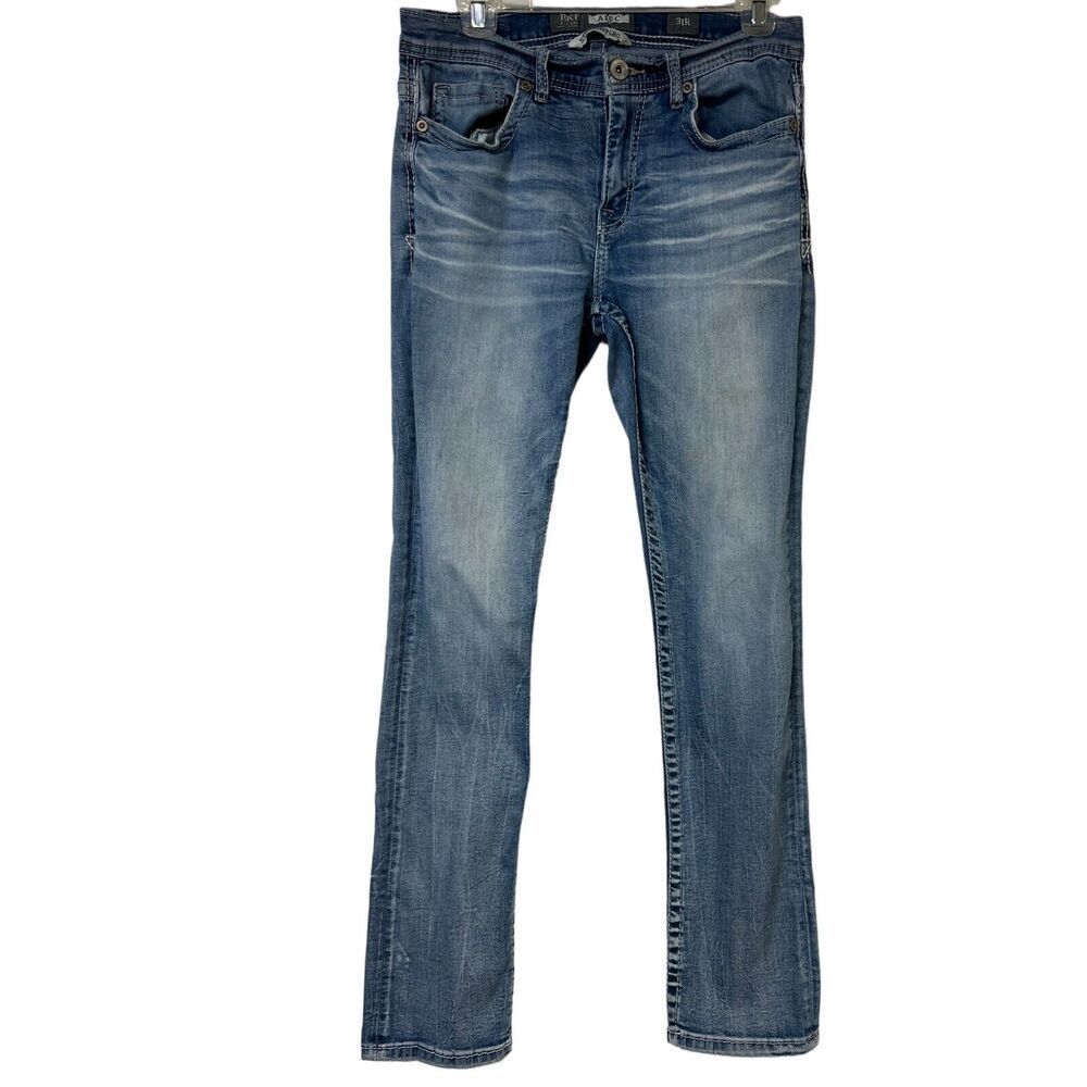 Buckle BKE Denim Alex Straight Leg Denim Jeans Men SZ 31R Stretch Logo 5-Pockets